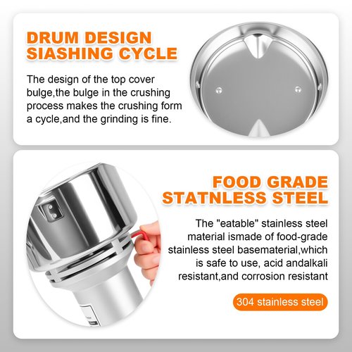 750g Grain Mill for Flour, Electric Spice Grinder, High-Speed Stainless Steel Dry Grinder Mill for Herbs, Nuts, Grains, Seasonings, & Pills. (750g Stand Type)