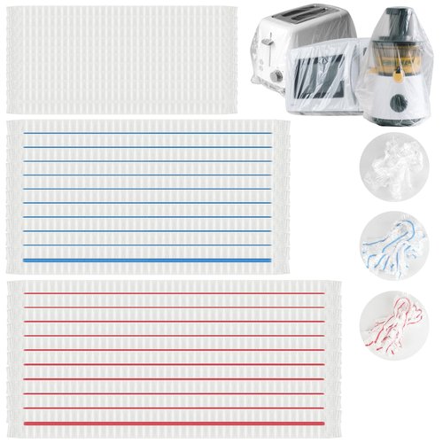 30 Pieces Kitchen Appliance Dust Covers for Air Fryer, Blender, Cake Decorator, Coffee Maker, Slow Cooker, Toaster, Small Appliance Dust Cover Set (White S Blue M Red L)