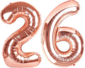 Numbers 26 Balloon - Rose Gold 40 Inch Digital Balloon for 26th Birthday Party Decorations