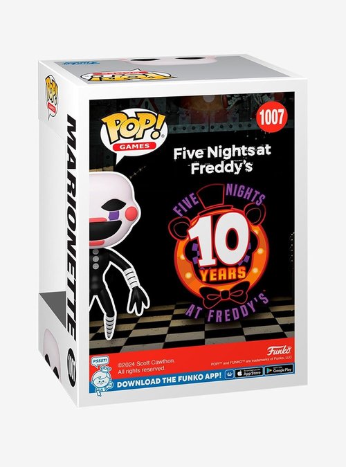 Funko Pop! Five Nights at Freddy's Marionette Vinyl Figure - 10th Anniversary Edition | 4.55 Inches