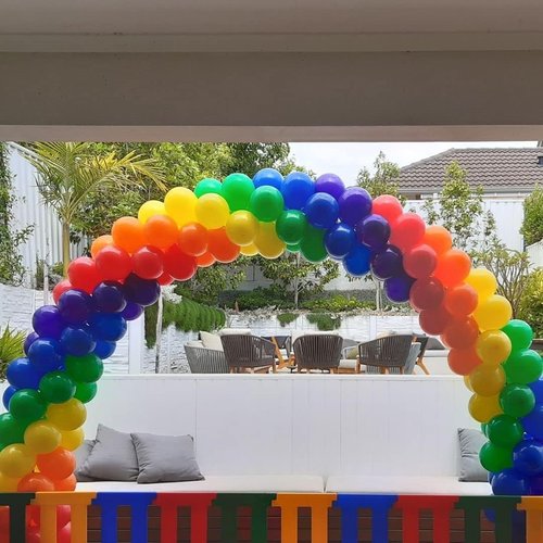 KBZVNAF Rainbow Balloons - 50 Pack 12-Inch Assorted Latex Balloons for Weddings & Parties