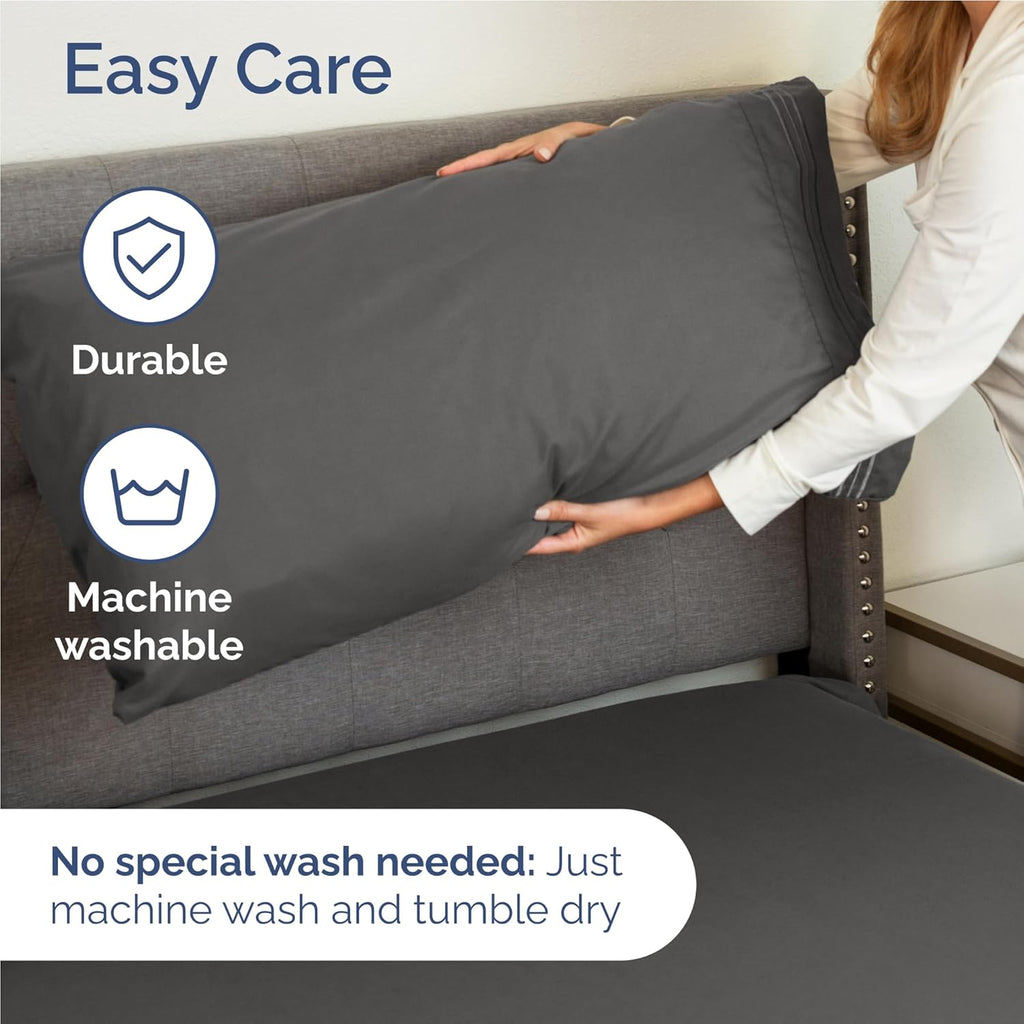 Regine Switzerland Twin XL Sheet Set - Comfy Cooling Bedding for All - Deep Pockets, Soft & Wrinkle-Free - Charcoal
