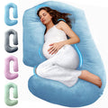 PILLANI Pregnancy Pillow - VCU Shaped 57-Inch Full Body Support with Removable Washable Cover | Cooling Maternity Comfort
