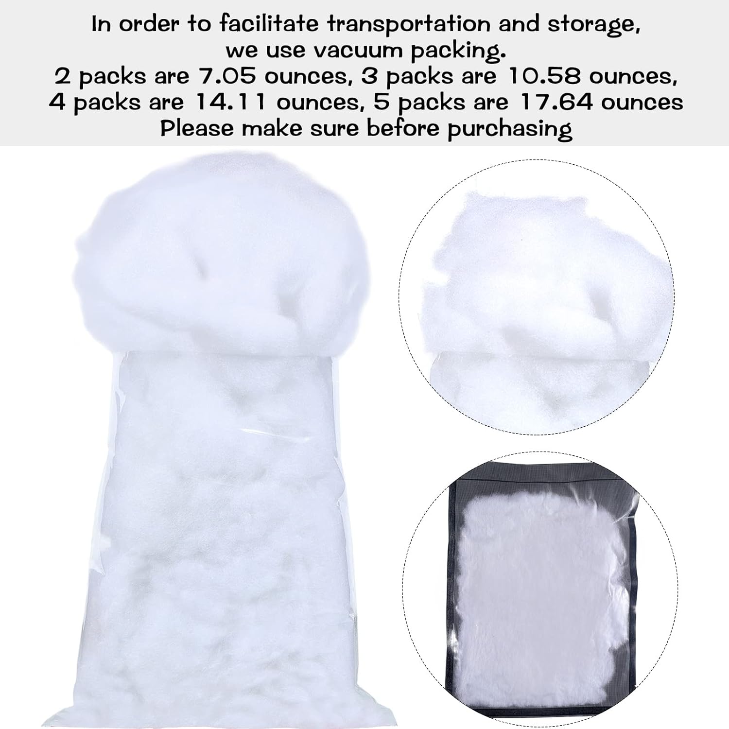 Shappy Christmas Fake Snow | 14.11 Ounce Fluffy White Cloud Fiber for Indoor Decor