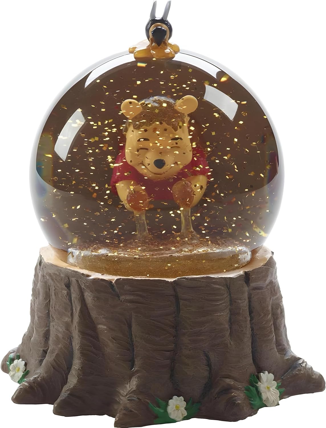 Pooh Bear Musical Snow Globe - Collectible Honey Scene Figurine with Wind-Up Music Box | 5.5 Inch Resin & Glass Display for Fans