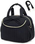 Bluboon Lunch Box for Women，Large Insulated Lunch Bag with Shoulder Strap，Adult Lunch Tote Teacher Nurse, Bow Lunch Cooler Gifts for Work Picnic Travel, Black (Black)