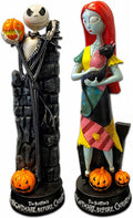 Nightmare Before Christmas Figurines Set - Jack Skellington & Sally Halloween Statues | Home Decor Gift