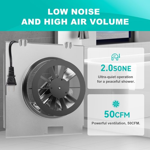 【Upgrade】 C350BN B Unit 50CFM Fan, Compatible with Nutone 696N(695) B Unit, C-350C2/VC-307C2ND B, C-350/370A-A Units Only, VC305C2N, VC305AN, 690-A, 696NC Bathroom Fan, 2.0 Sone,8" x7 1/8"
