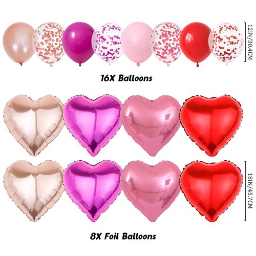 Galentines Gang Balloons Banner Set - Galentines Day Decorations with Letter Heart Foil Lips Balloon, Girls Night Party Supplies for Women Friends Valentines Day Decor