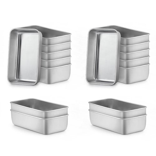 LIANYU 24 Pack 6.3 x 3.5 Inch Mini Loaf Pans for Baking Bread, Stainless Steel Small Bread Loaf Pan Mold for Homemade Meatloaf, Metal Tin Loaf Pan Perfect for Banana Sourdough, Dishwasher Safe