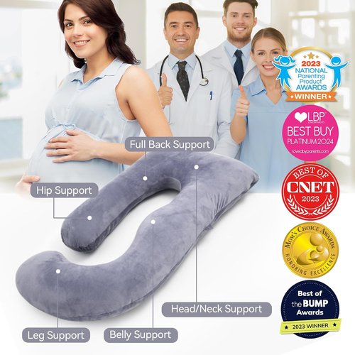 Momcozy Pregnancy Pillow - Comfortable Knee Support for Side Sleepers | Ideal for Expecting Mothers