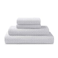 Brielle Home Jersey Knit Cotton Sheet Set - Breathable, Soft, T-Shirt Fabric - Polka Dot Navy, Cal King
