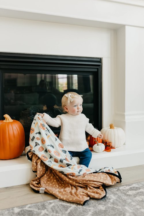 Large Premium Knit Baby 3 Layer Stretchy Quilt Blanket Trick by Copper Pearl