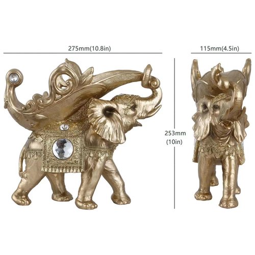 ICE Armor Lucky Wealth Thai Elephant Wine Rack Bottle Holder, Wine Rest Figurine Statue, Feng Shui Home Decor on Tabletops and Counters, Wine Lovers Anniversary Housewarming Unique Gifts for Her