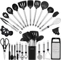 Skiennix Kitchen Utensil Set - 33 Silicone Cooking Gadgets for Nonstick Cookware | Durable Spatula & Spoon Collection