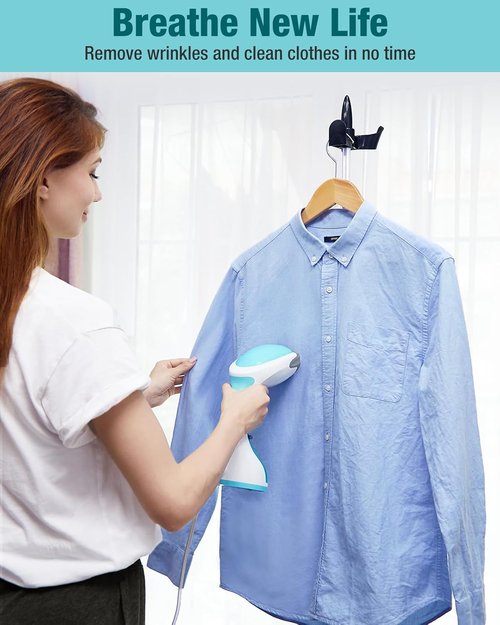 Beautural Portable Handheld Clothes Steamer - Fast 30-Second Heat-Up, Auto-Off, Large Water Tank