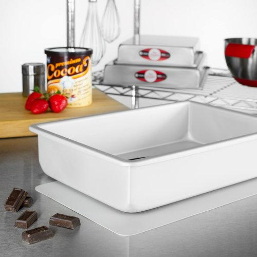 Fat Daddio's POBCC-9133 Anodized Aluminum Sheet Cake Pan with Removable Bottom, 9 x 13 x 3 inch