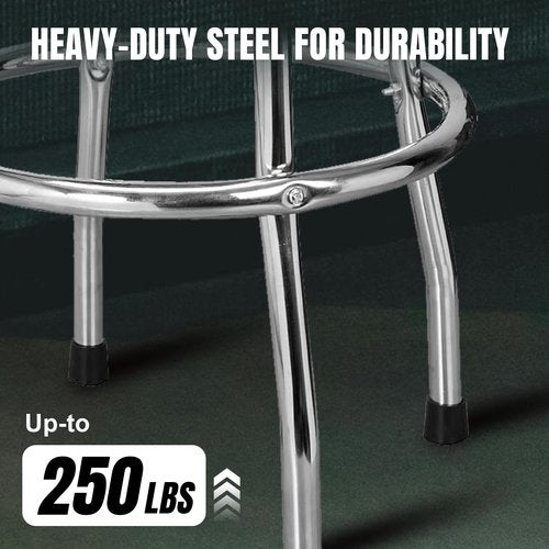 Big RED ATRP6185U-1 Torin Swivel Bar Stool: Padded Garage/Shop Seat with Chrome Plated Legs, Blue