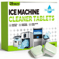 blue fresh Ice Machine Cleaner Tablets for Hard Water - 28 Pack Nickel Safe Scale Removal for Countertop Portable Commercial Nugget Ice Makers, Compatible with Opal, GE Profile, Frigidaire