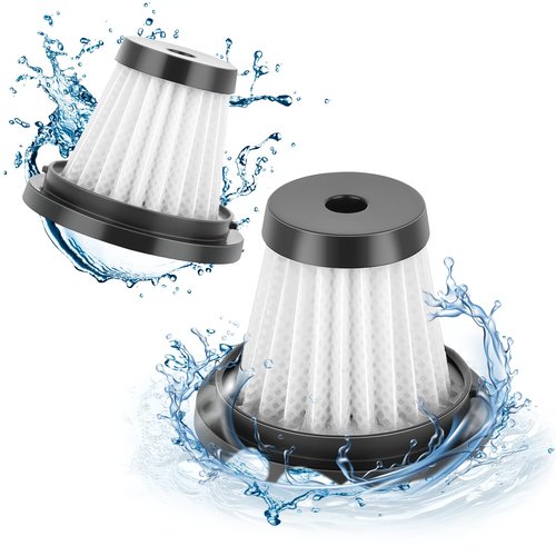 2 Pack HEPA Filters Compatible with VC-01, VC-01A, VC-01B, VC-01 PRO, VC-02, VC-02A, VC-02B, VC-03, VC-04, VC-05 Cordless Vacuum Cleaner, Replacement Filters for All Musclez Handheld Vacuum Cleaners