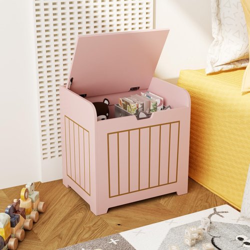 Aenuert Pink Storage Chests, Small Cube Organizer Box,Wooden Entryway Storage Bin For Home Clothes,Plant,Small Square Nightstand For Playroom,Bedroom,Nursery Room