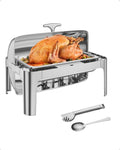 9QT Chafing Dish Buffet Set,Stainless Steel Food Warmer and Servers with 1 Full Size Pan for Parties, Wedding, Birthday,Catering, Hotels and Weddings