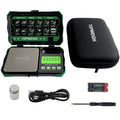 TOPWEIGH Pocket Scale, Dual Powered, Precision Gram Jewelry Scale with Zipper Case, Digital Small Coin Scale, Large Backlight Display, 500g x 0.01g, 6 Weighing Units,Cal Weight, USB Cable Included