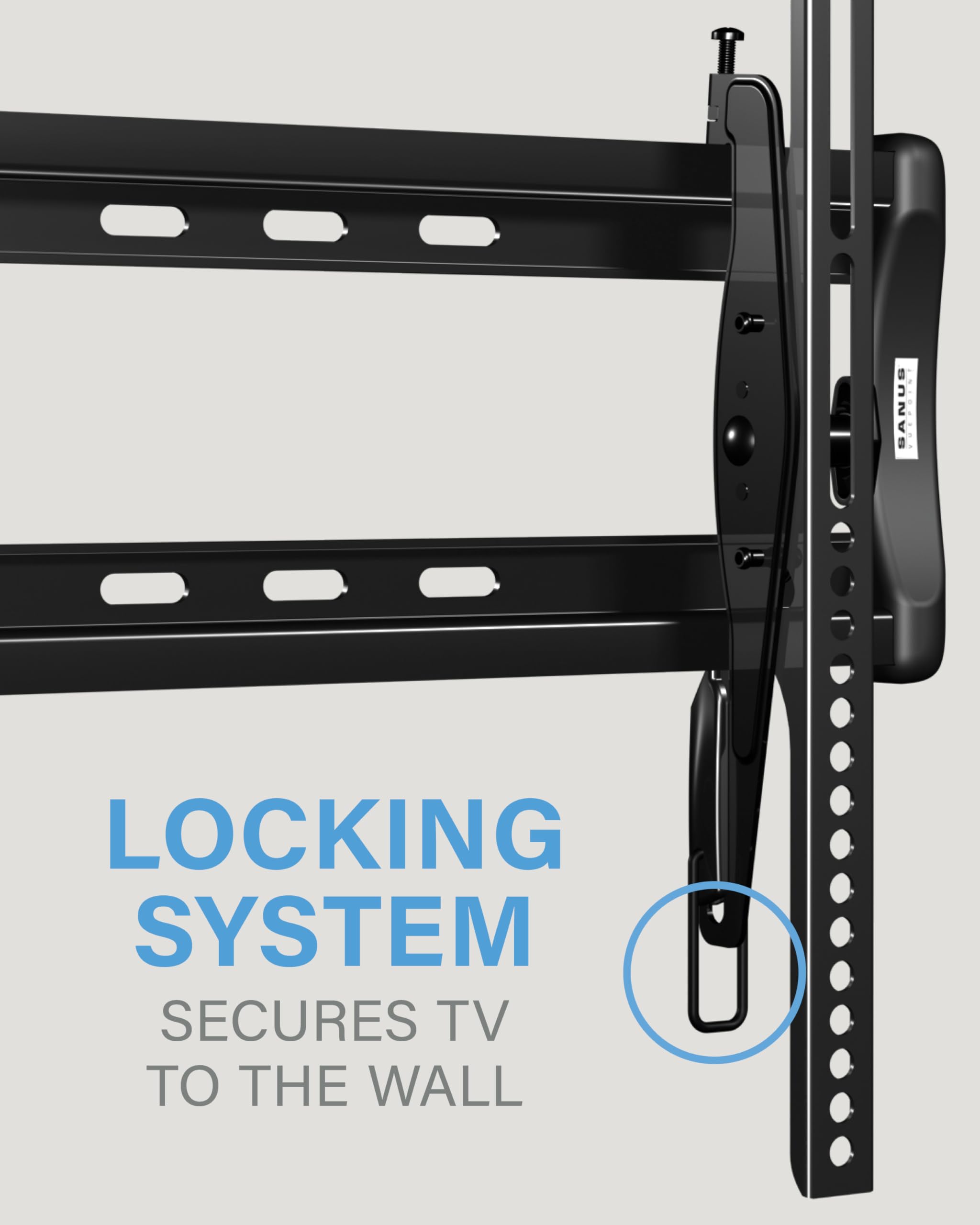 SANUS Tilting TV Mount - Universal 32 to 55 inch TV Wall Mount w/Low Profile Design - Easy DIY Install Includes Lateral Shift & All Hardware