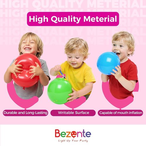 Bezente Royal Blue Balloons - 18 Inch Thick Latex Balloons for Birthday, Bridal Shower & Graduation Decor | 30 Pack