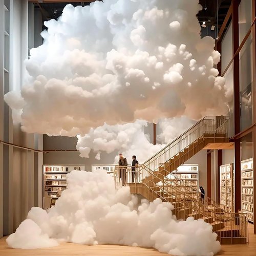 BUTUZE Polyester Fiber - Artificial Cloud Decoration for Room Ceiling | 200g/7oz Fake Snow Decor