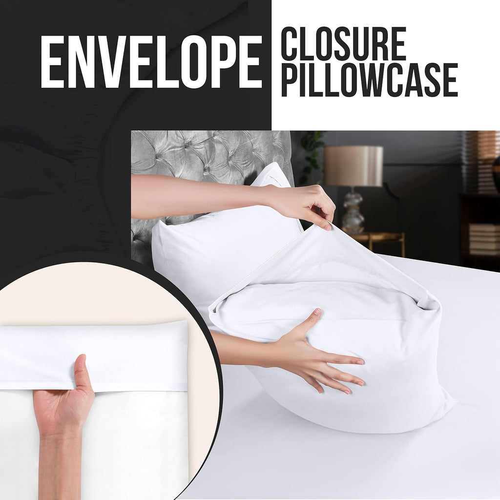 Utopia Bedding King Pillow Cases - 12 Pack Soft Brushed Microfiber - Fade Resistant 20 X 40 Inches | White