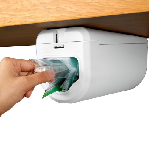 ELYPRO Dispenser for Bags size Quart, Sandwich, and Snack Bags | Under-Cabinet or Shelf Mount | Easy Front-Access Bag Dispensing | Kitchen Organization and Storage Solution