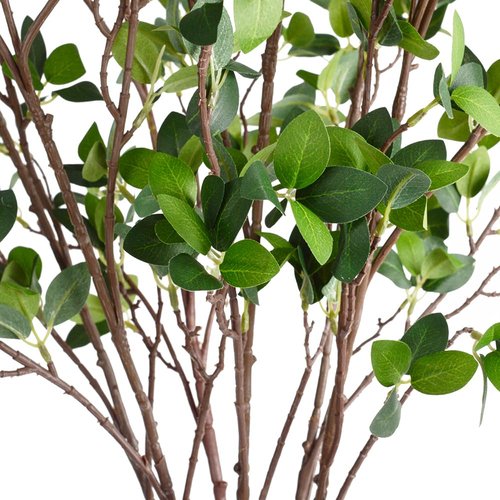 Antspirit 6pcs Faux Stems Artificial Branches for Vase Artificial Stems Artificial Greenery Stems Faux Green Stems Artificial Eucalytus Branches Fake Stems(42"/Each Branch) (6, Green)