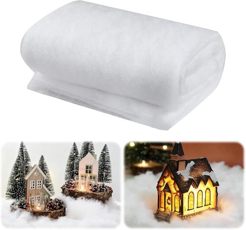 Christmas Snow Blanket - 3 x 8 Ft Fake Snow Blanket for Holiday Decor & Winter Crafts