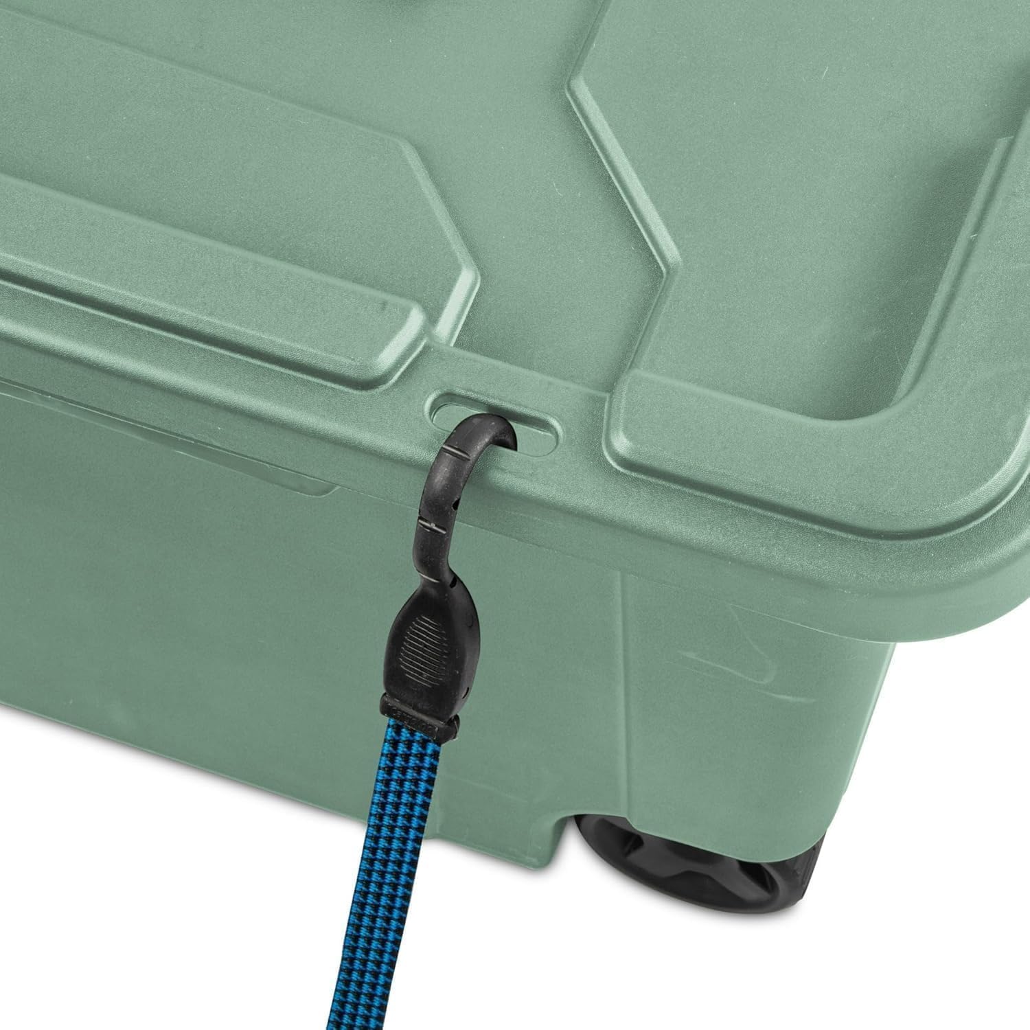 40 Gallon Storage Bin by [Brand Name] - Tough Wheeled Industrial Tote | Stackable Plastic Container, Green Sage - 2 Pack