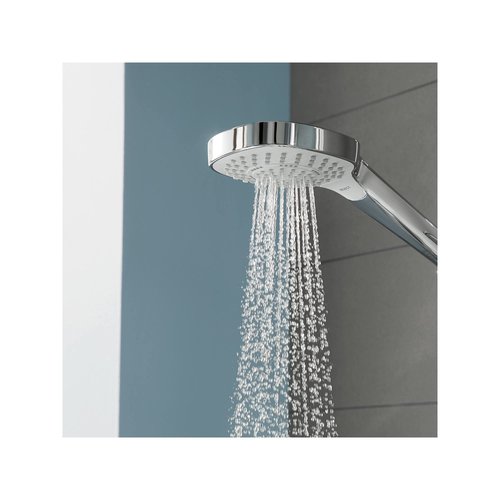 hansgrohe Croma Select S Low Flow 4-inch Handheld Shower Head Modern 3 SoftRain, IntenseRain, Pulsating Massage 04724400