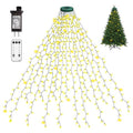 Christmas Tree Lights Indoor, 400 LED 16 Lines of 6.6FT with 8 Flashing Modes, Remote Control & Timer, Memory Function, Warm White Christmas String Lights, Twinkle Tree & Outdoor Waterproof
