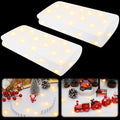 QZYL Christmas Snow Blanket Roll - 1.5 x 6FT with Lights for Festive Holiday Decorations, White