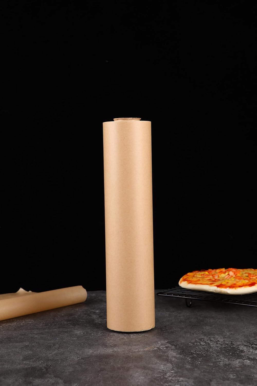Unbleached Parchment Paper Roll 15in x 210ft - Food Grade Non-Stick Baking Paper with Built-in Slide Cutter