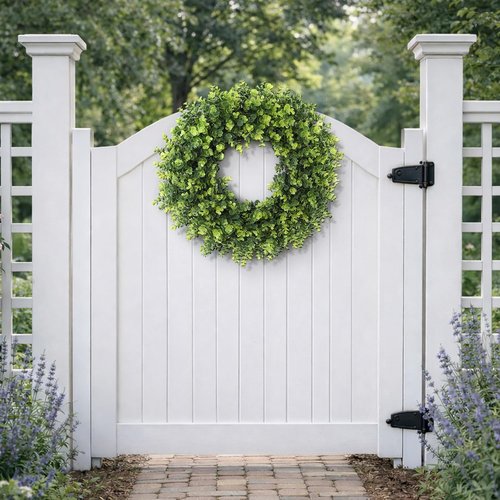 Boxwood Wreath - 26'' Artificial Leaves for Front Door | Spring & Summer Indoor/Outdoor Decor