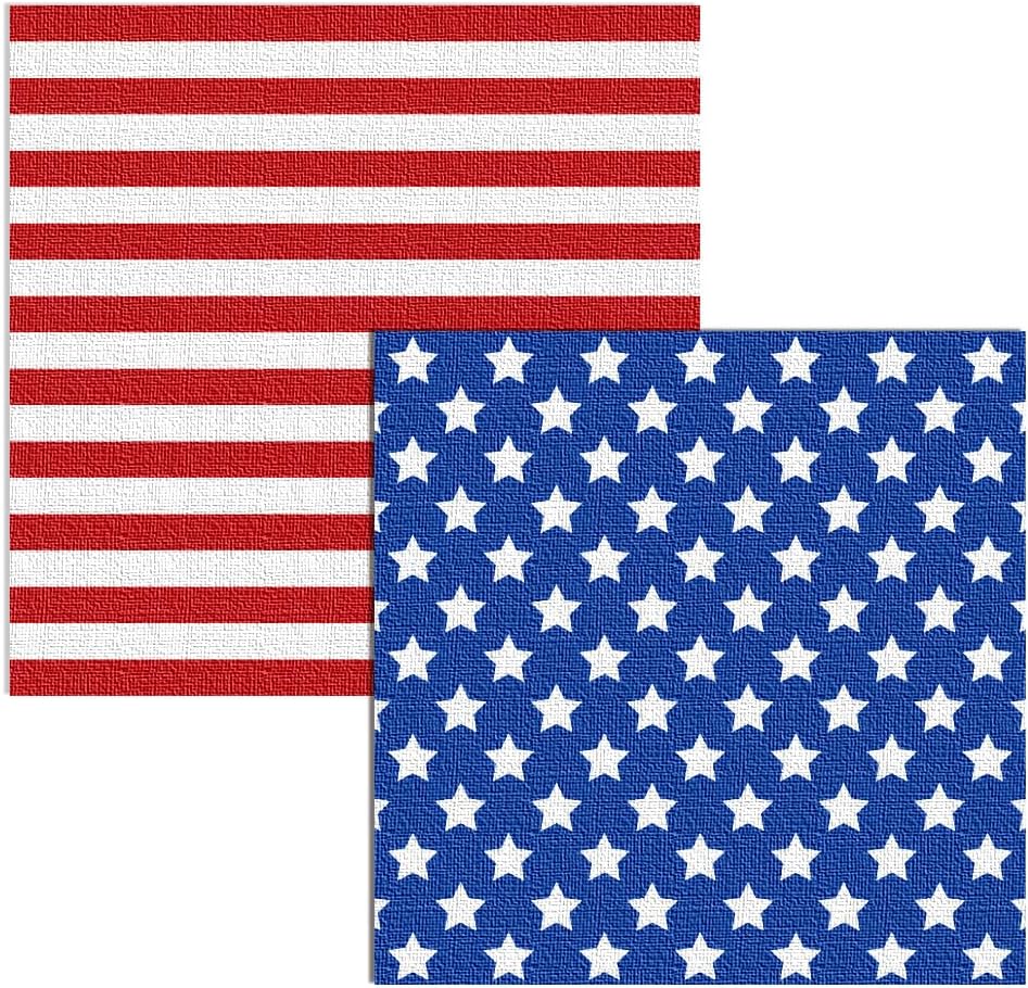 Patriotic Party Supplies - American Flag Party Set with Plates, Napkins & Tablecloth for 25 Guests