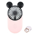 DecoLife Cute Handheld Mini USB Fan, Rechargeable Portable Fan, 3 Adjustable Speeds and Wearable Accessories, Pocket Size for Indoor Or Outdoor Activities (Pink)