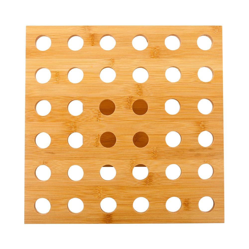 Restaurantware 13.5 x 3.8 Inch Cone Stand 1 Sturdy Cone Holder - With 36 Slots Cones Sold Separately Bamboo Cone Holder For Buffets Banquets Or Catering Events Party Supplies