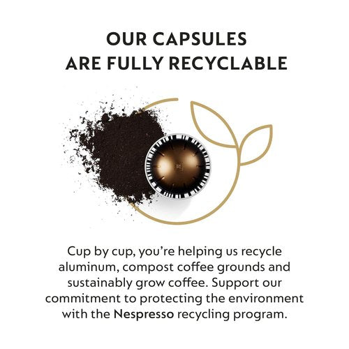 Nespresso Double Espresso Chiaro Capsules - Medium Roast Coffee Pods, 30-Count | Brews 2.7oz