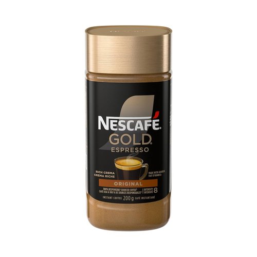NESCAFE Gold Espresso Instant Coffee - Rich Flavor, 200g (7.1 oz) | Premium Quality Brew