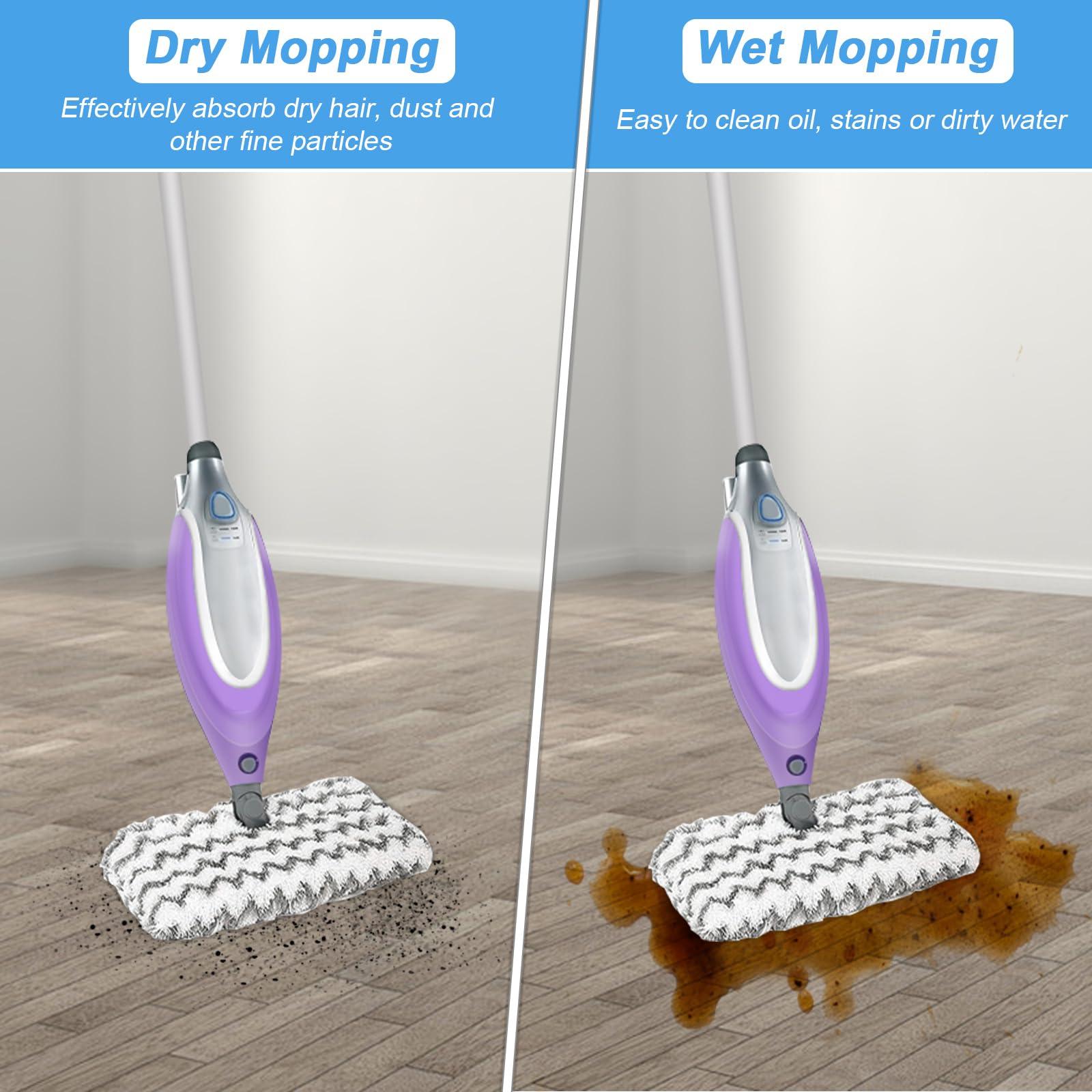 Steam Mop Replacement Pads for Shark S3500 Series S3501 S3601 S3501S S3601C S3550 S3801 S3901 S2901 Steam Pocket Mop,Microfiber Scrub Mop Pads for Deep Cleaning,Reusable and Machine-washable,3 Pack