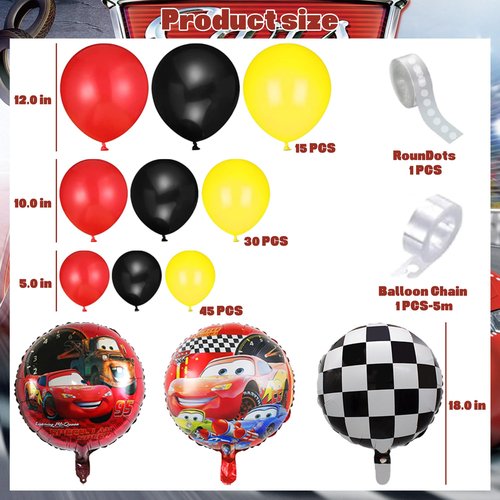 197 PCS Birthday Party Decorations, Include Theme Balloon Arch Kit, Backdrop, Tableware, Tablecloth, Birthday Banner for Adult Theme Party Supplies