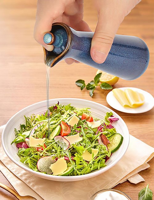 JSYTCCJ Ceramic Olive Oil Dispenser Bottle,Japanese Shoyu Soy Sauce Dispenser 4 Oz Oil Bottles for Kitchen,Vinegar Container Jar Suitable for Storage Coffee Syrups
