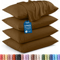 Utopia Bedding Standard Pillow Cases - Soft Brushed Microfiber - 4 Pack | Fade Resistant 20 x 26 Inches (Mocha)