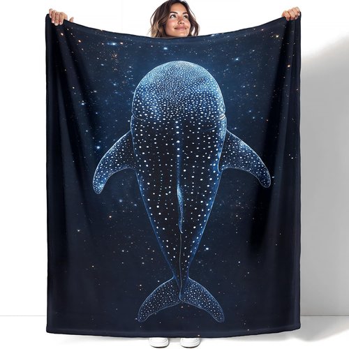 YISUMEI Whale Shark Space Stars Blanket Ocean and Starry Sky Lover Gifts for Adults & Kids – Ultra Soft Plush Throw Blanket for Bed, Couch, Camping - 60"x80"
